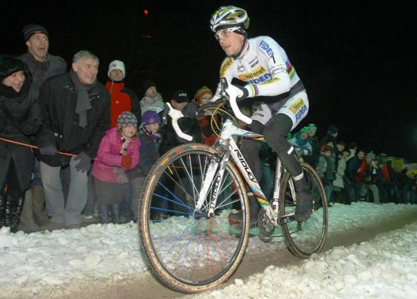 Qui nella neve della Sylvester Cyclocross Race del 2010. Epa